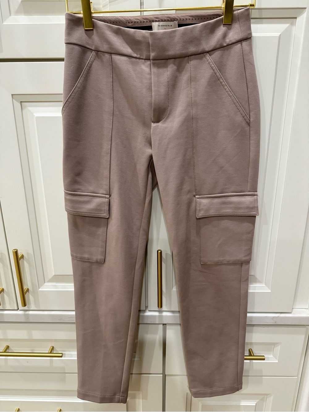 Anthropologie Ponte Cargo Pants in Dusty Mauve